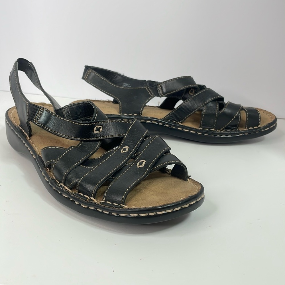 Naturalizer Size 9 M “Craft” Black Leather Sandal